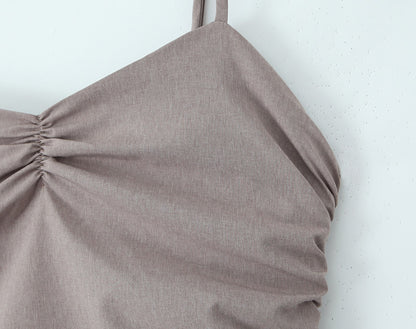 VESTIDO MINI GRIS GLOBO