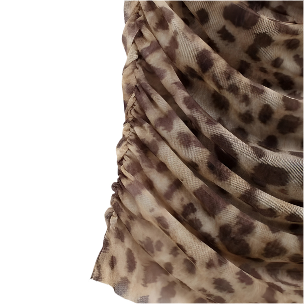 VESTIDO DE TUL ANIMAL PRINT MIDI