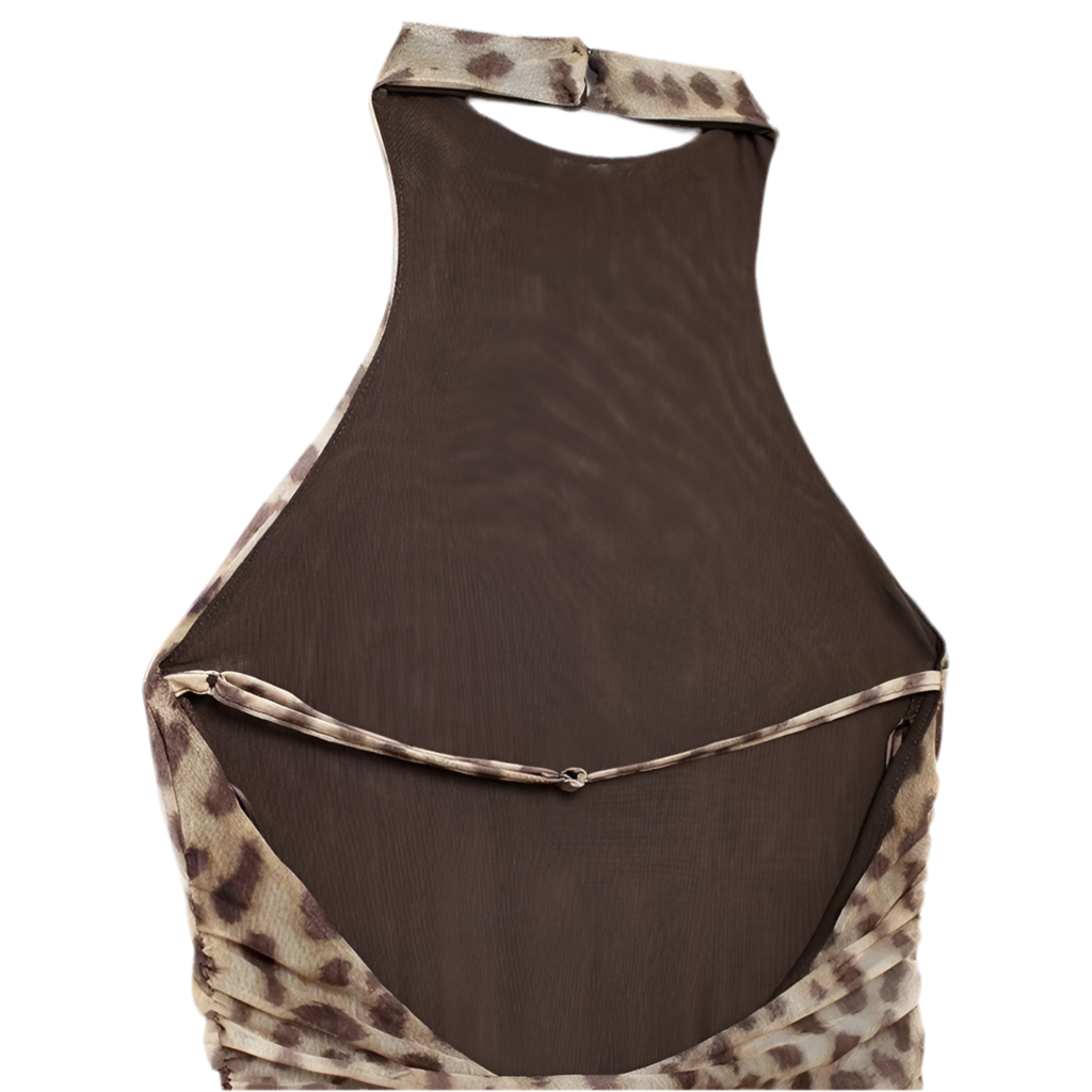 VESTIDO DE TUL ANIMAL PRINT MIDI