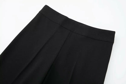 PANTALON DE VESTIR CON CIERRE NEGRO