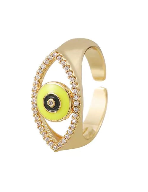 ANILLO CON OJO AMARILLO