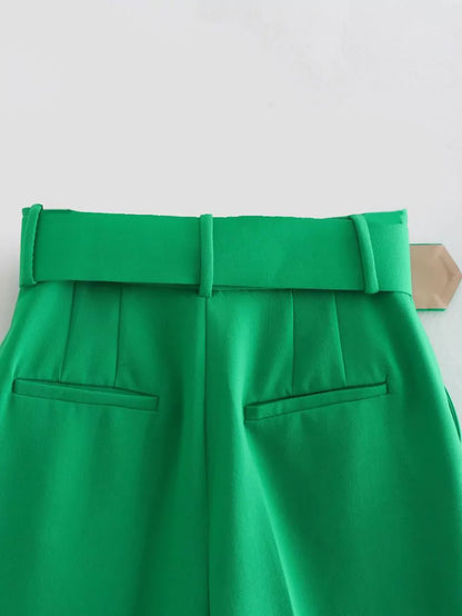 PANTALON VERDE BANDERA CON CINTO