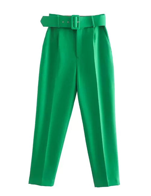 PANTALON VERDE BANDERA CON CINTO